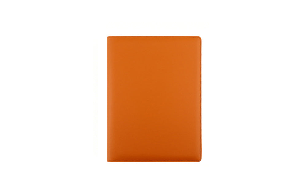 PU Leather A4 Portfolio Folder with Notepad Card Slots for Office Meeting