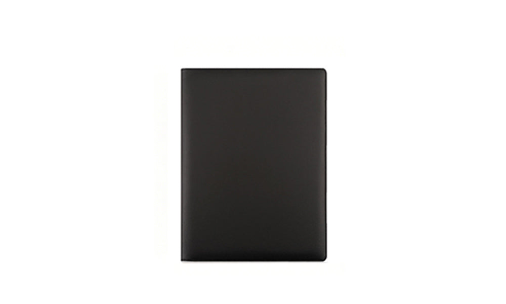 PU Leather A4 Portfolio Folder with Notepad Card Slots for Office Meeting