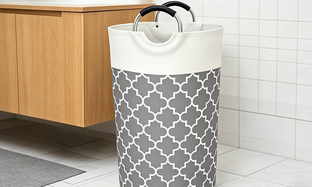 2 Pcs Collapsible Fabric Laundry Basket Large Clothes Hamper for Home