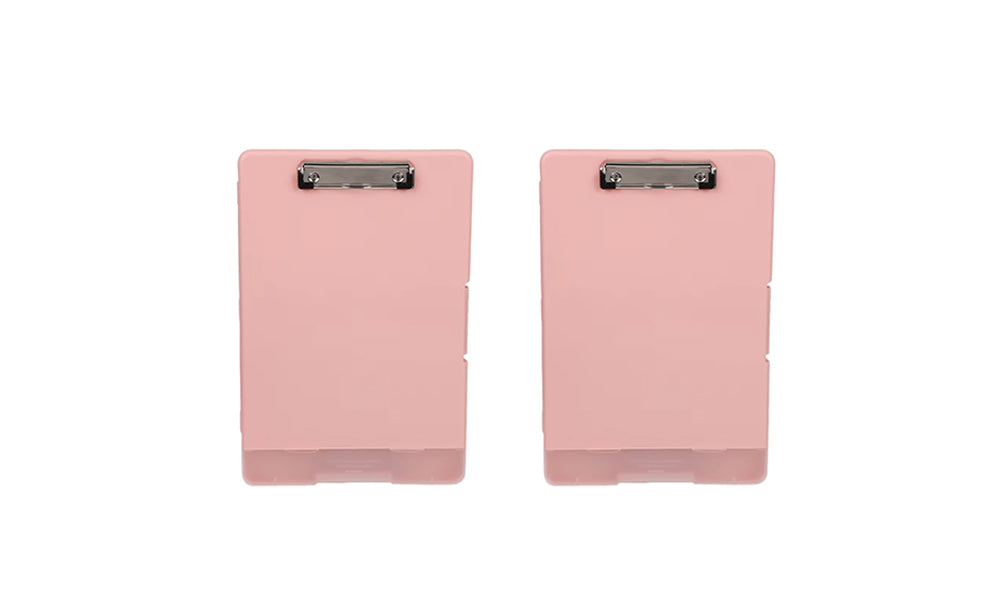 2Pcs Clipboard with Storage Case Plastic A4 with Pen Holder for School Office