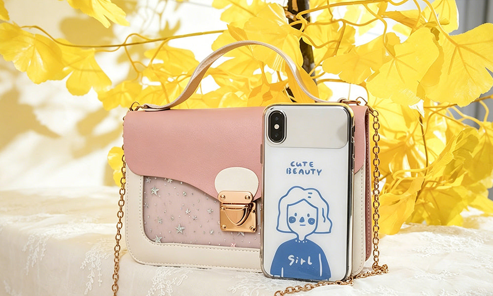 Flip Lock Clasp Sequins Handbag Shoulder Crossbody Bag for Little Girl