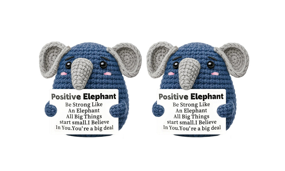 2 Pcs Crochet Animal Dolls Handmade Knitted Plush Toy Gift