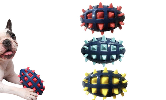 3Pcs Dog Chew Toys for Aggressive Chewers Squeaky TPR Pet Toys
