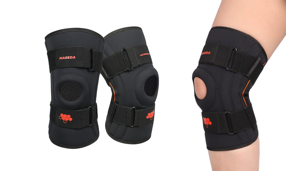 1/2PCS Adjustable Knee Brace Support with Spring Stabilizers for Sports Hiking Running