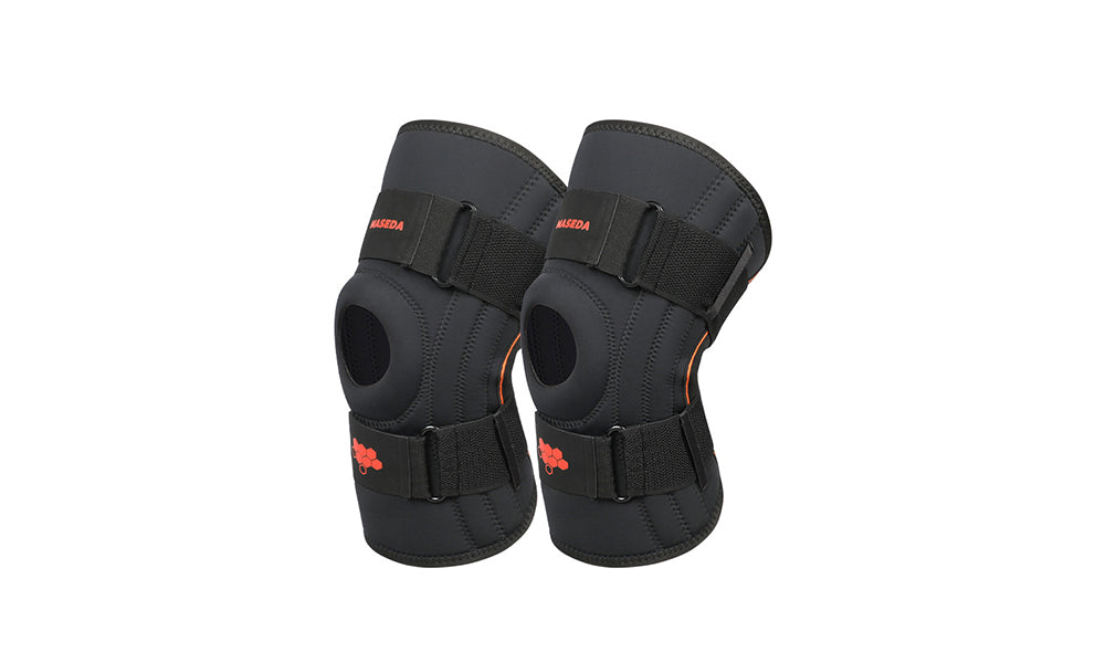1/2PCS Adjustable Knee Brace Support with Spring Stabilizers for Sports Hiking Running