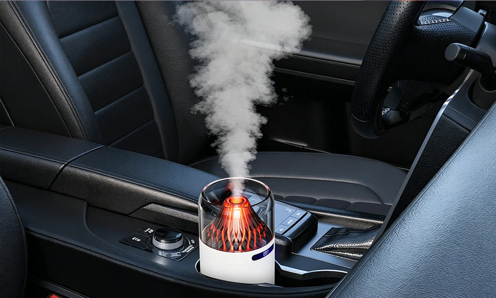 Volcano Humidifier Rechargeable Aroma Diffuser LED Night Light for Home Car