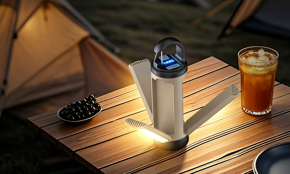 Rechargeable LED Camping Lantern Foldable Tent Light for Outdoor Emergency