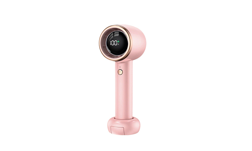 Portable Handheld Mini Fan Rechargeable USB Fan 100 Level Adjustable LED Display Cooling Fan