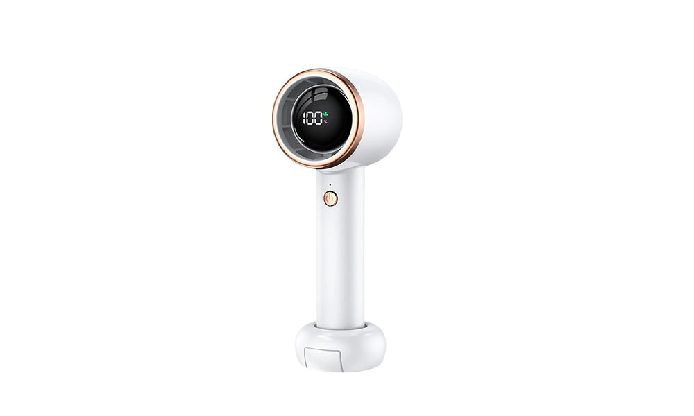 Portable Handheld Mini Fan Rechargeable USB Fan 100 Level Adjustable LED Display Cooling Fan
