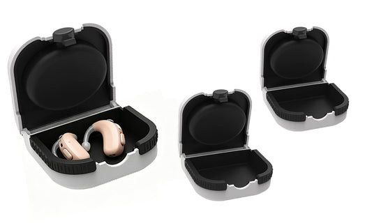 2PCS Hearing Aid Storage Case Protective Carrying Box for Travel