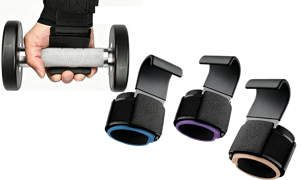 Weightlifting Hooks Gym Grip Straps Non Slip Wrist Support for Strength Training