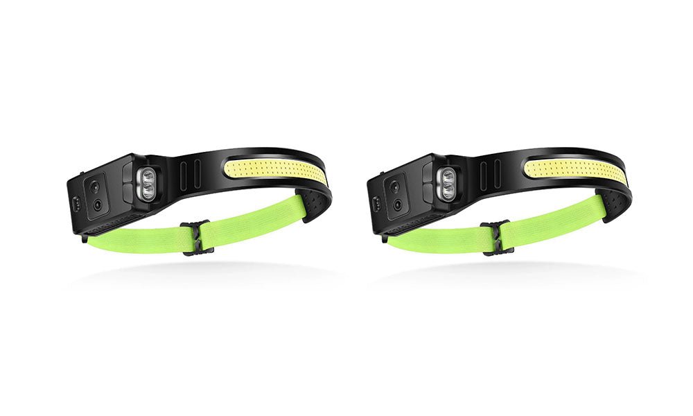 1/2PCS  Rechargeable COB LED Headlamp Motion Sensor Headlight for Outdoor Camping Running