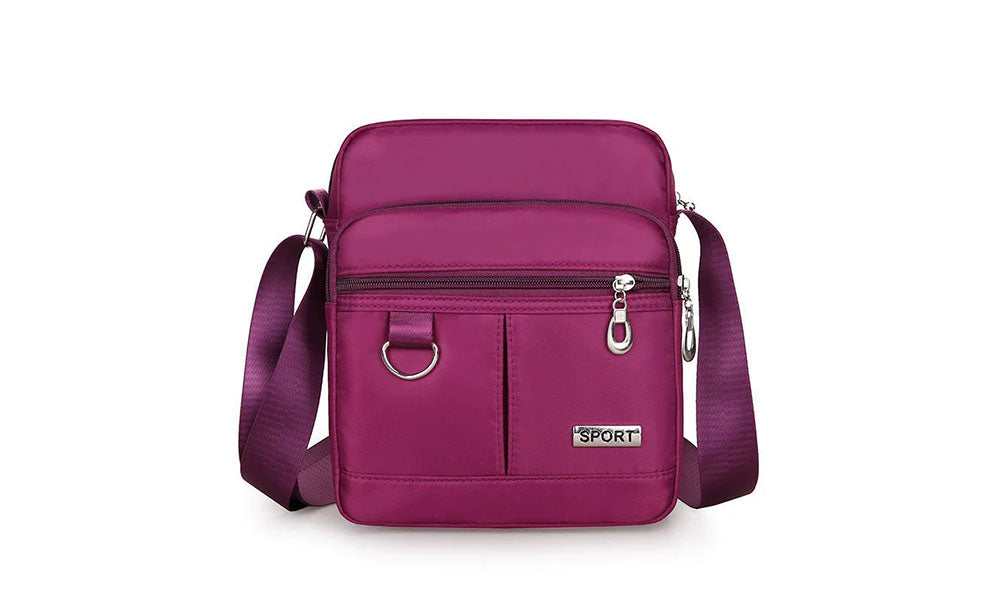 Women Crossbody Bag Nylon Multi Pocket Shoulder Bag for Travel Daily Use