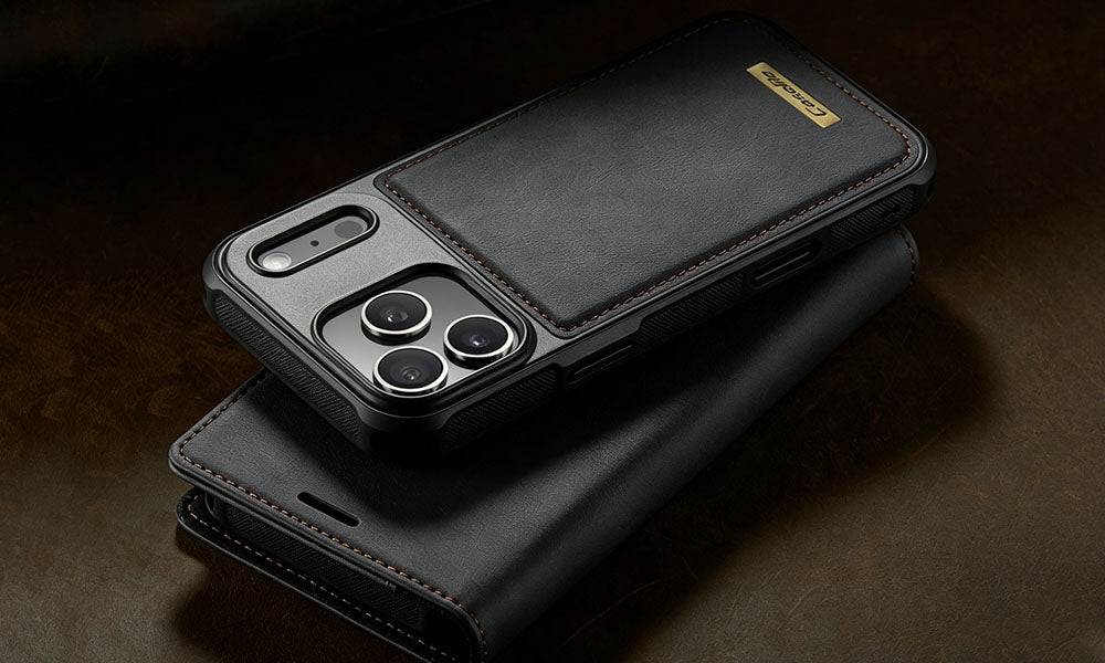 Detachable Wallet Phone Case Flip Cover for iPhone 17 Compatible with Magnetic Charging