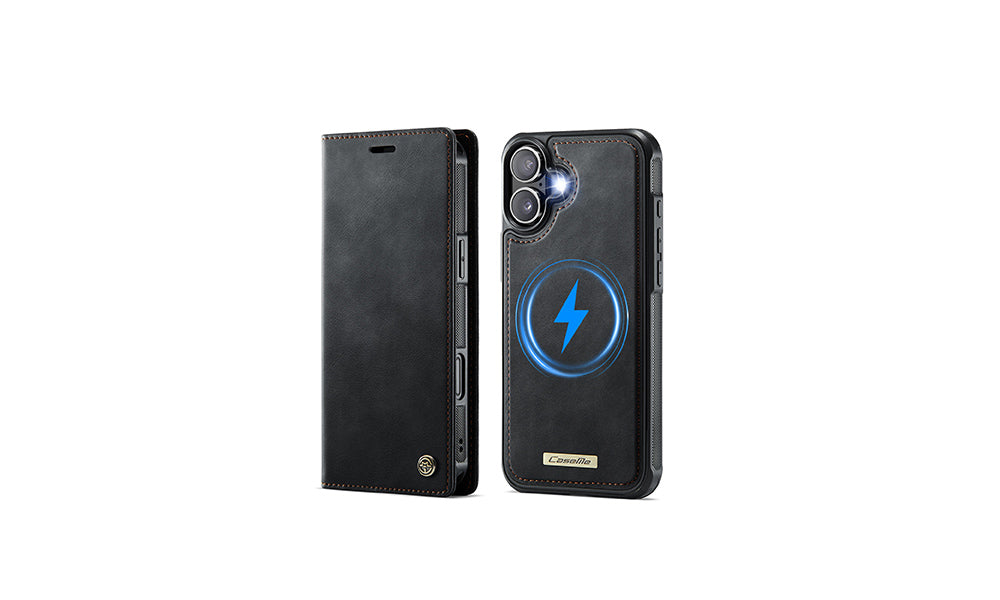 Detachable Wallet Phone Case Flip Cover for iPhone 17 Compatible with Magnetic Charging
