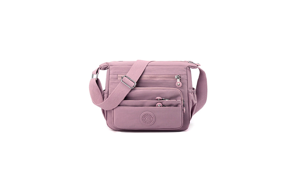 Women Crossbody Bag Multi Pocket Nylon Shoulder Bag for Travel Daily Use