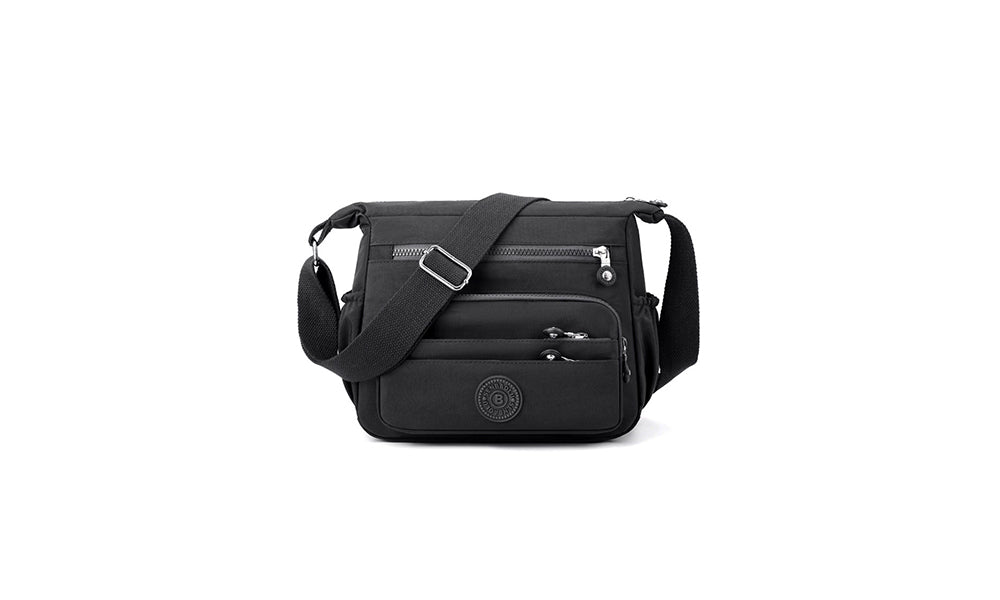 Women Crossbody Bag Multi Pocket Nylon Shoulder Bag for Travel Daily Use