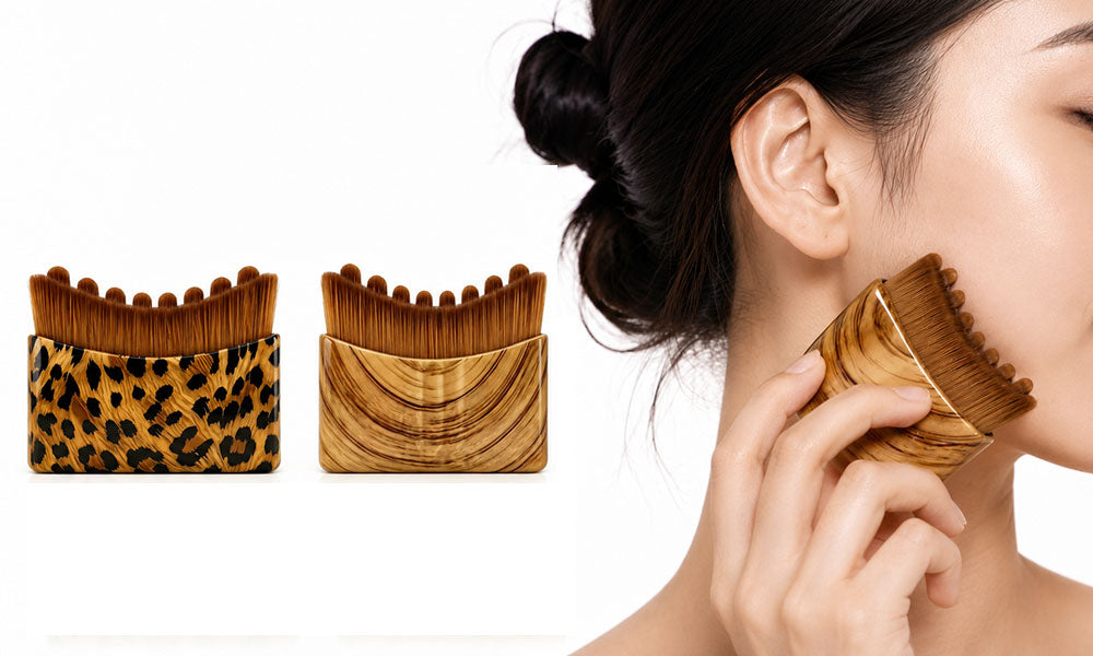 2Pcs Facial Eye Neck Care Brush Soft Bristle Jawline Skincare Brush for Daily Use