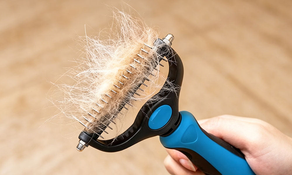 2Pcs Pet Grooming Comb Brush Dematting Undercoat Rake Tool for Dogs