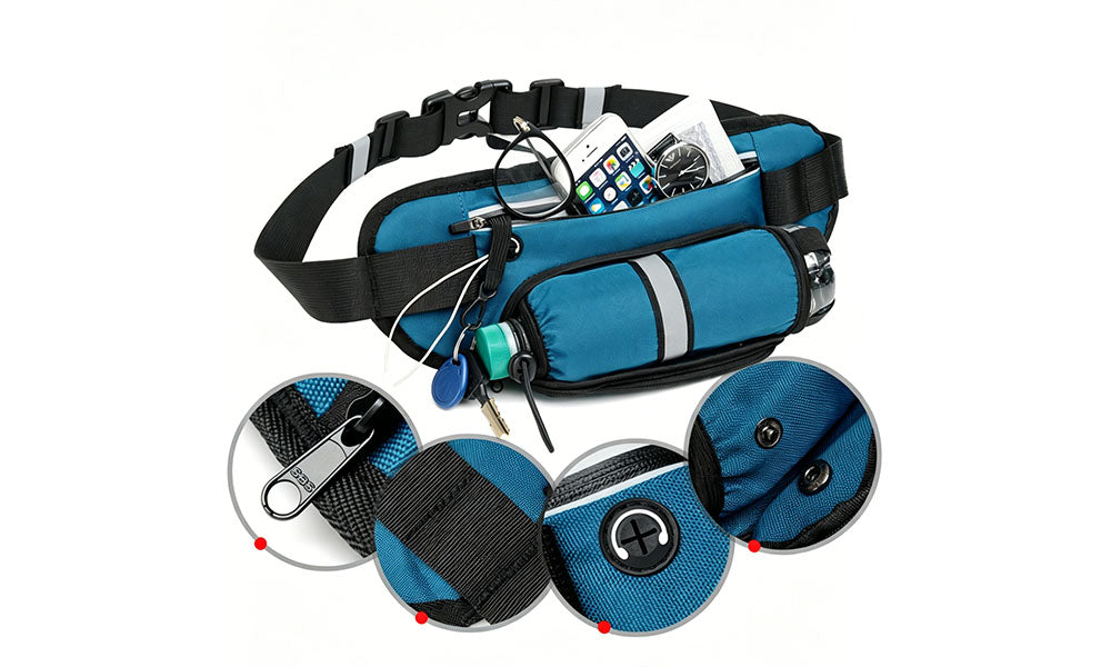Adjustable Running Waist Bag Fanny Pack Water Resistant Phone Holder for Men Women