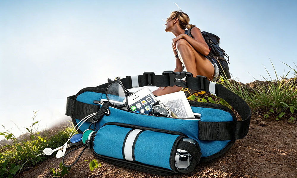 Adjustable Running Waist Bag Fanny Pack Water Resistant Phone Holder for Men Women