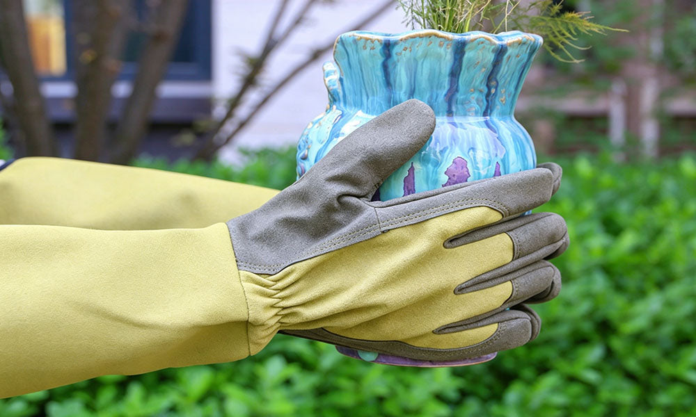 Long Gardening Work Gloves Anti Slip Protective Gloves for Yard Handling Welding