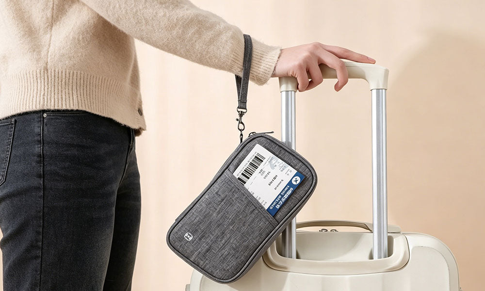 1/2PCS Travel Wallet Passport Holder Organizer Pouch for Cards Documents and Cash