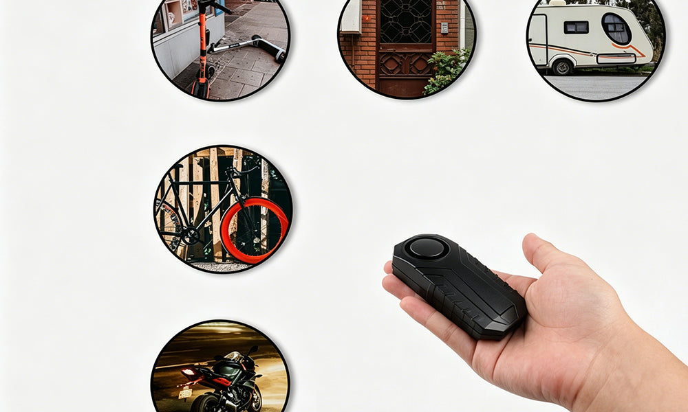 2 Set Wireless Motion Sensor Alarm for Bike Motorcycle Scooter with Remote Control