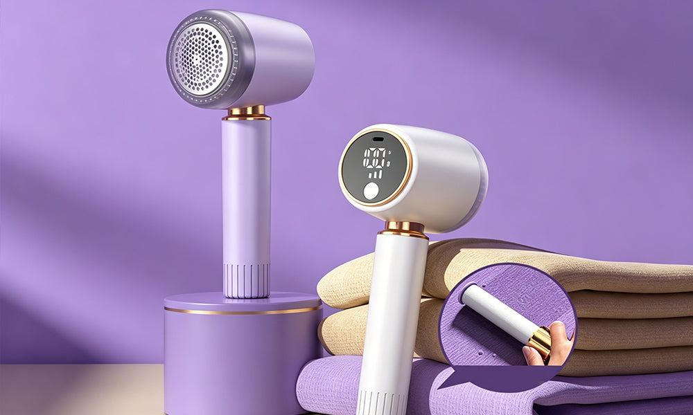 Rechargeable Fabric Shaver Electric Lint Remover with LED Display for Clothes