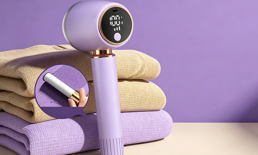 Rechargeable Fabric Shaver Electric Lint Remover with LED Display for Clothes