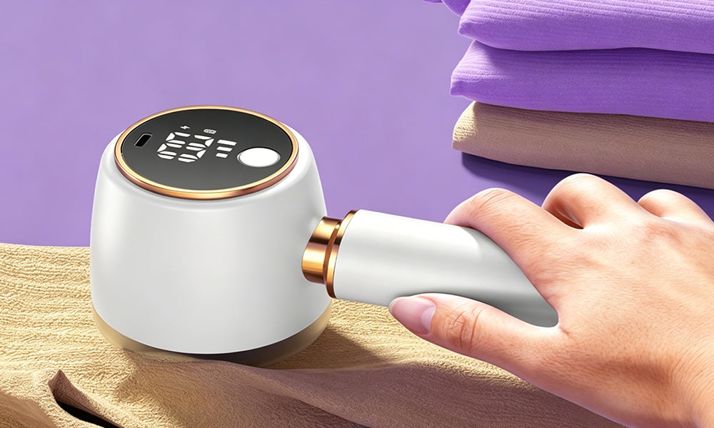Rechargeable Fabric Shaver Electric Lint Remover with LED Display for Clothes