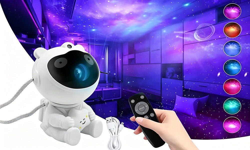 Mini Astronaut Galaxy Projector Night Light Starry Sky Lamp with Remote Control