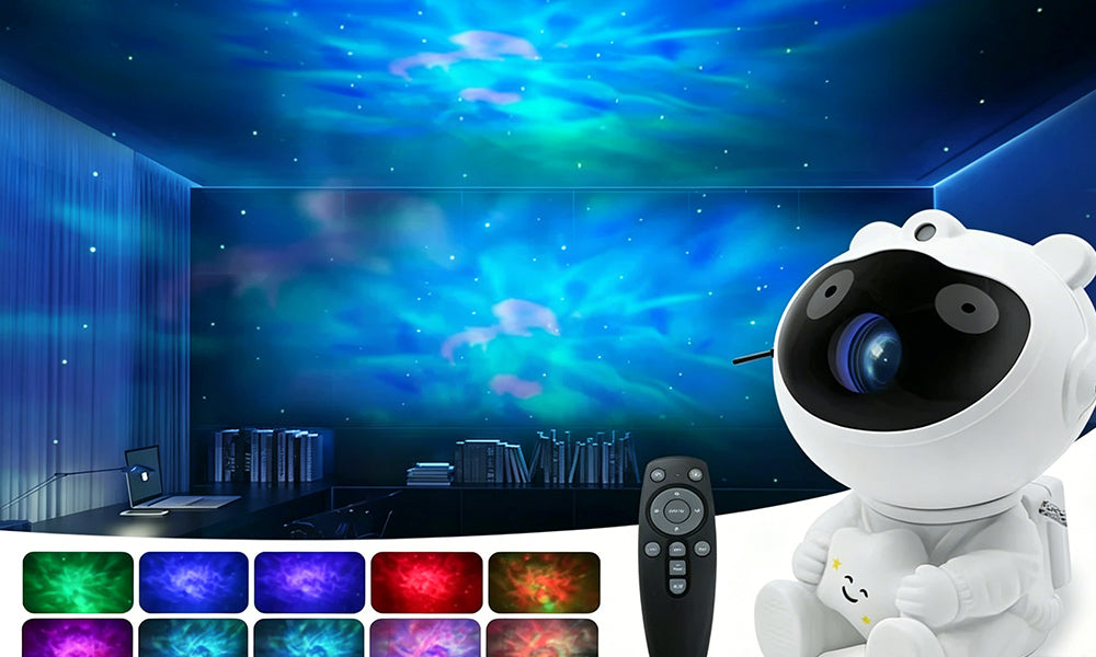 Mini Astronaut Galaxy Projector Night Light Starry Sky Lamp with Remote Control