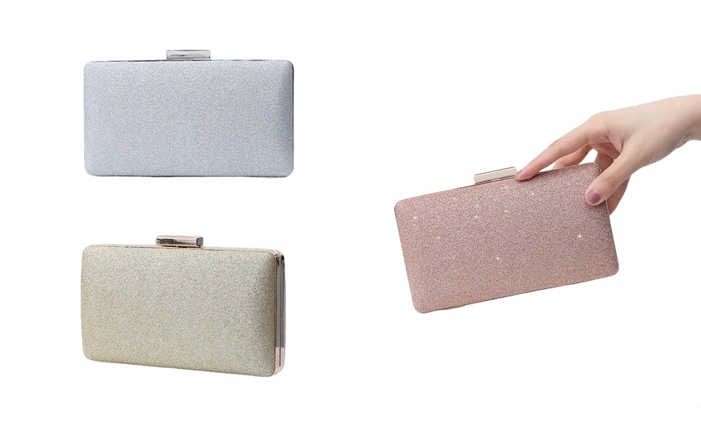 Women Evening Clutch Bag Wedding Purse Prom Party Bag Glitter Handbag