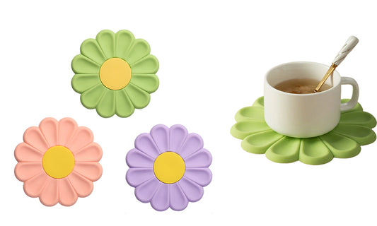 3Pcs Silicone Trivet Mats Heat Resistant Hot Pads for Kitchen Table