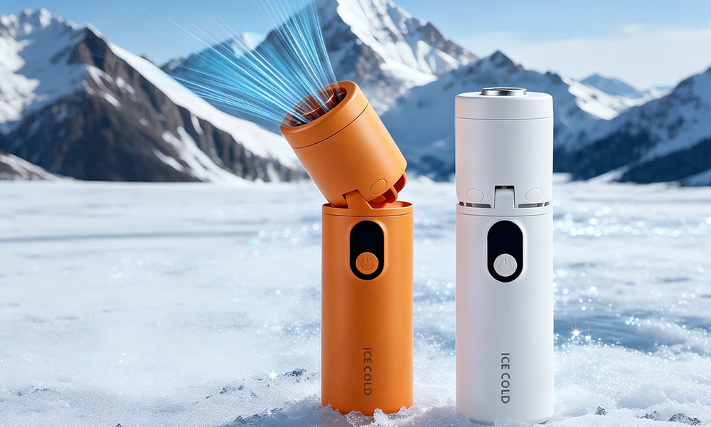 Foldable Handheld Cooling Fan with LED Display for Travel Office