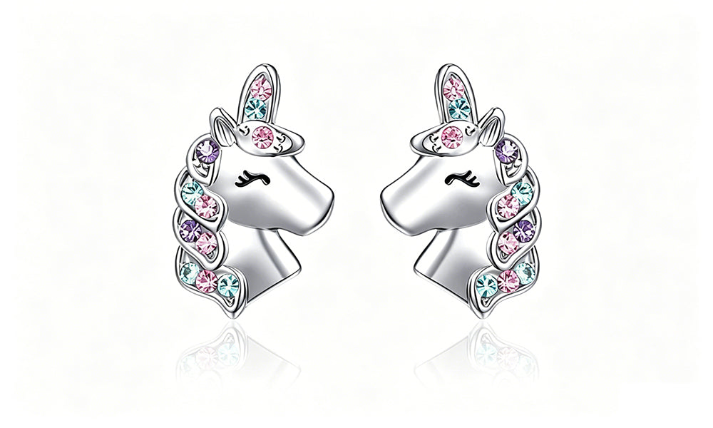 Unicorn Jewelry Set Necklace Bracelet Ring Earrings for Women and Girls