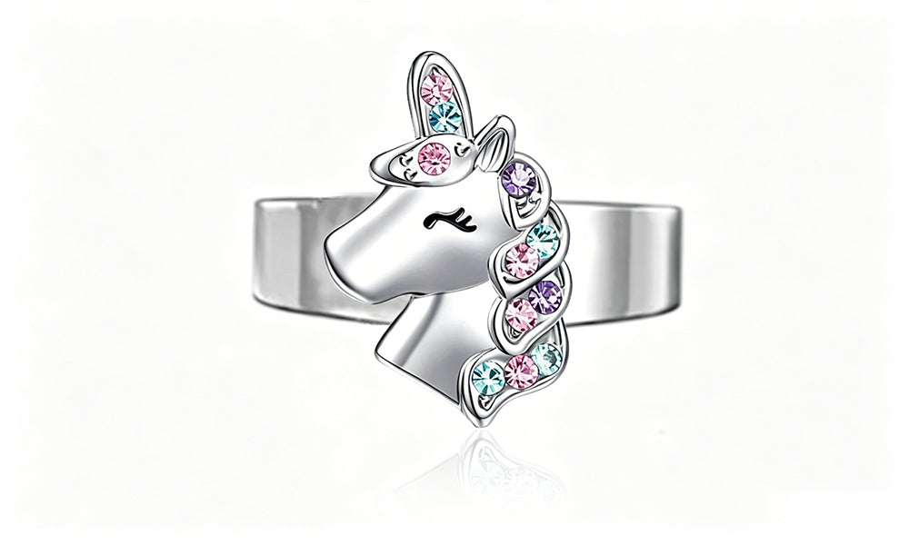 Unicorn Jewelry Set Necklace Bracelet Ring Earrings for Women and Girls