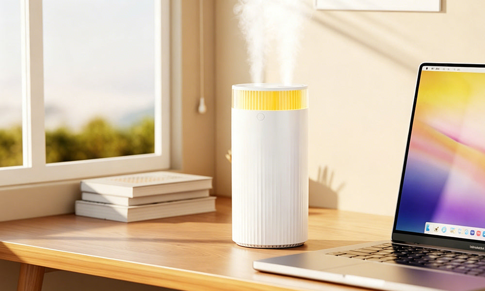 Portable Desktop Humidifier Dual Mist Humidifier with Night Light