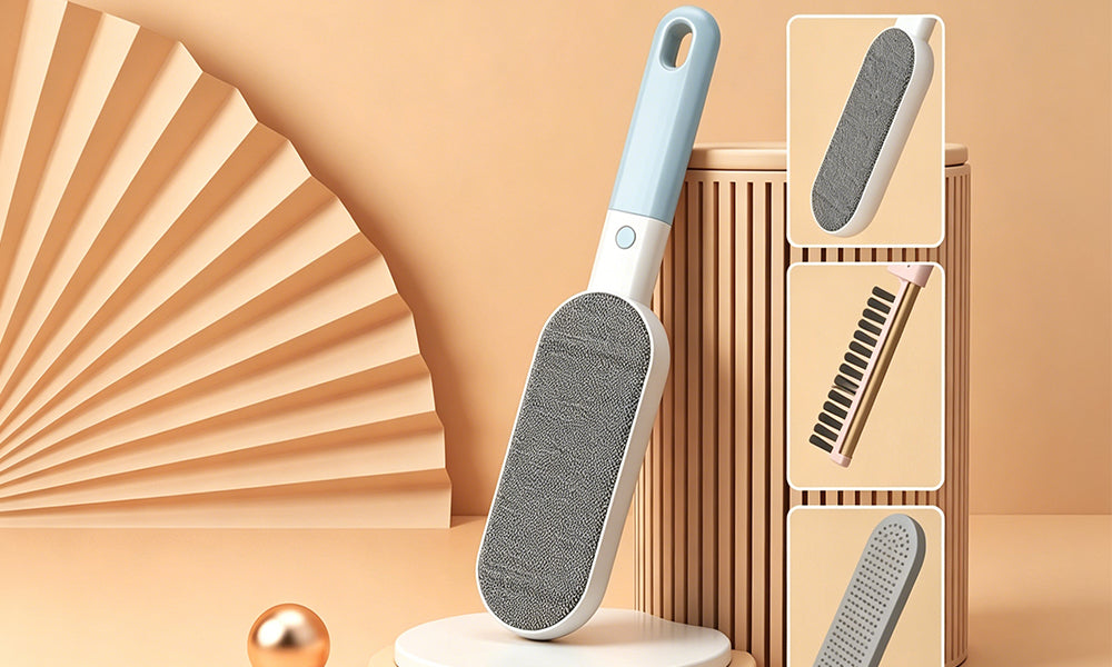 2Pcs Reusable Pet Hair Remover Brush Fabric Cleaning Brush for Clothes Sofa