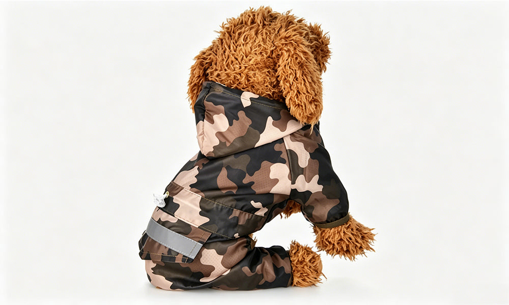 Waterproof Dog Raincoat with Hood Reflective Pet Rain Jacket