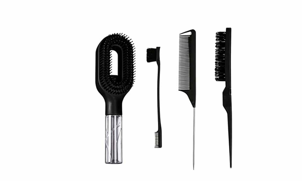 4Pcs Hair Highlighting Comb Set With Water Spray Brush Hair Styling Tools