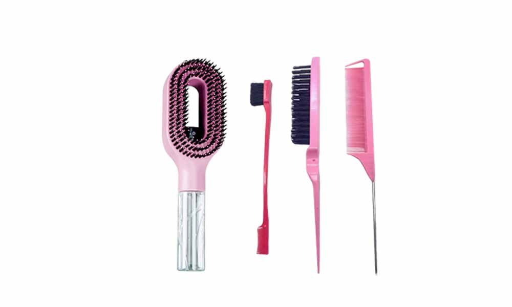 4Pcs Hair Highlighting Comb Set With Water Spray Brush Hair Styling Tools