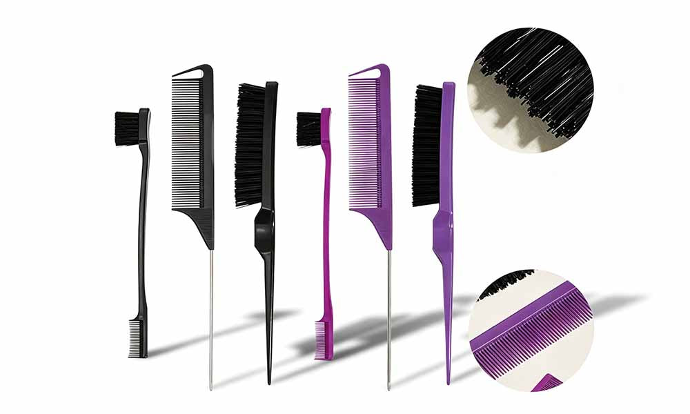 4Pcs Hair Highlighting Comb Set With Water Spray Brush Hair Styling Tools