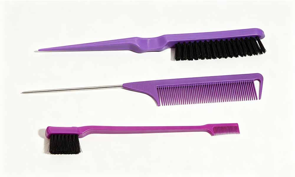 4Pcs Hair Highlighting Comb Set With Water Spray Brush Hair Styling Tools