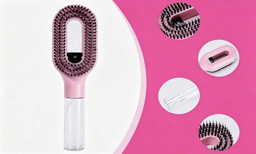 4Pcs Hair Highlighting Comb Set With Water Spray Brush Hair Styling Tools
