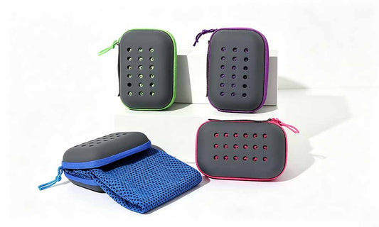 4Pcs Polyester Cooling Sports Towels 30x100cm with EVA Storage Box