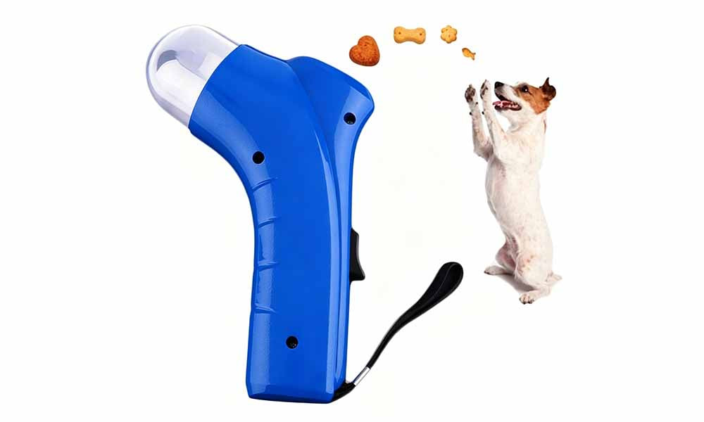 2Pcs Blue and Red Pet Snack Launcher Interactive Dog Training Toy