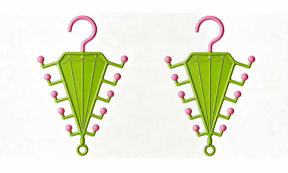 2Pcs V Shaped Double Sided Hat Organizer Rack with Rotating Hooks Wall Mounted