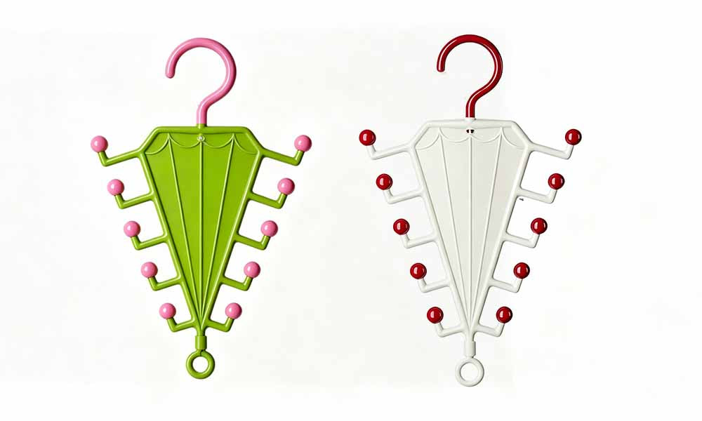 2Pcs V Shaped Double Sided Hat Organizer Rack with Rotating Hooks Wall Mounted